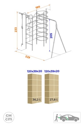 Дачный комплекс "Космос" (без качелей) Romana 103.21.05 (серый/жёлтый)