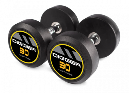 Комплект обрезиненных гантелей 10 пар от 12,5 до 35кг Hasttings Digger HD51D2A-12,5-35 Комплект обрезиненных гантелей 10 пар от 12,5 до 35кг Hasttings Digger HD51D2A-12,5-35