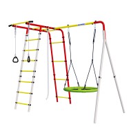 Дачный комплекс "Лесная поляна 3" + ГНЕЗДО качели Romana R 103.26.05 (серый/жёлтый)