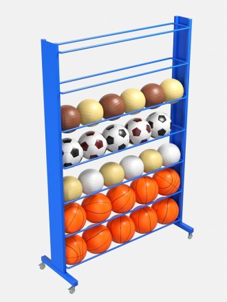 Стеллаж для мячей усиленный односторонний