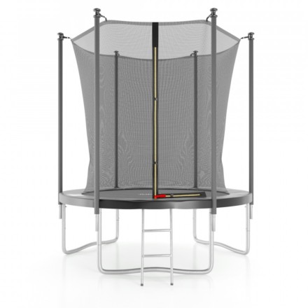 Батут с защитной сеткой DFC JUMP4FUN 6 ft черный с лестницей