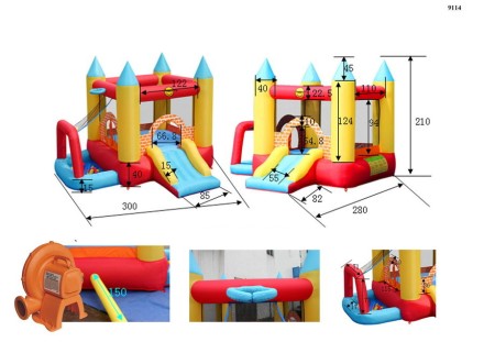 Надувной батут Мини Замок 4 в 1 арт. 9114