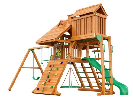 Деревянная детская площадка для дачи "Крепость Фани Deluxe"