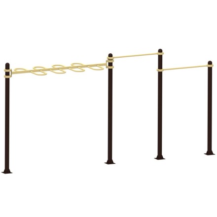 YSK41 Двойной турник с рукоходом змейка