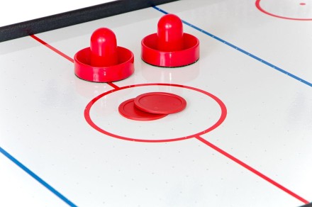 Игровой стол - аэрохоккей "Jersey" 4 ф (черный, складной)