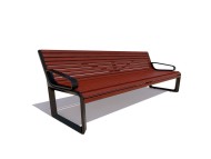 Скамейка «Милан» с подлокотниками Скамейка «Милан» с подлокотниками