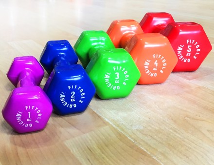 Гантель в виниловой оболочке 3 кг (Цвет - зеленый)