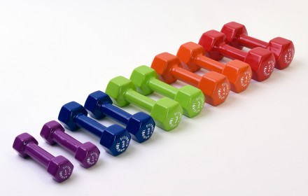 Гантель в виниловой оболочке 3 кг (Цвет - зеленый)