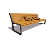 Скамейка «Милан» с подлокотниками-разделителями Скамейка «Милан» с подлокотниками-разделителями