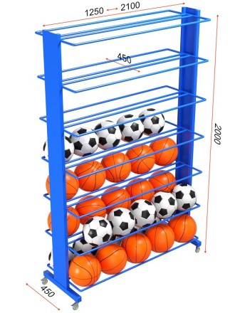 Стеллаж для мячей (усиленный) двухсторонний