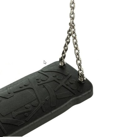 Сиденье для качелей 'curve XL', резина TPE, усиленное, цвет черный