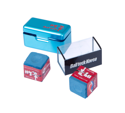 Мел "Ball teck PRO II" (2 шт, в бирюзовой металлической коробке) синий