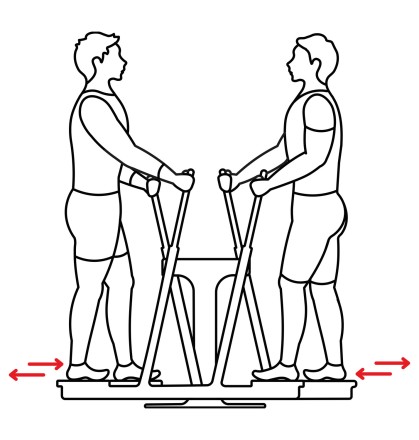 Уличный тренажер 'Двойные лыжи' УТ-07