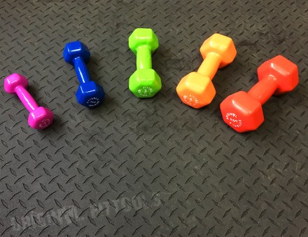 Гантель в виниловой оболочке 5 кг (Цвет - красный)