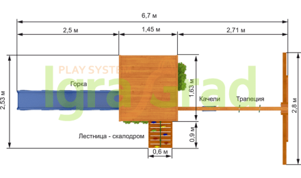 Детская площадка для дачи Клубный домик Luxe