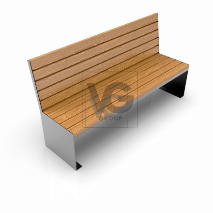 Уличная скамейка Фрог со спинкой 01.012.0