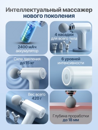 Перкуссионный массажер для тела, шеи и спины DFC YESOUL Перкуссионный массажер для тела, шеи и спины DFC YESOUL