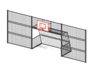 Ограждение с воротами и баскетбольным щитом «Матч»