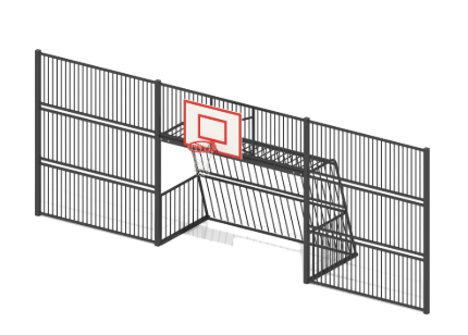 Ограждение с воротами и баскетбольным щитом «Матч»