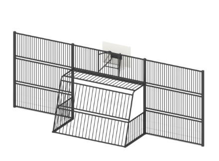 Ограждение с воротами и баскетбольным щитом «Матч»