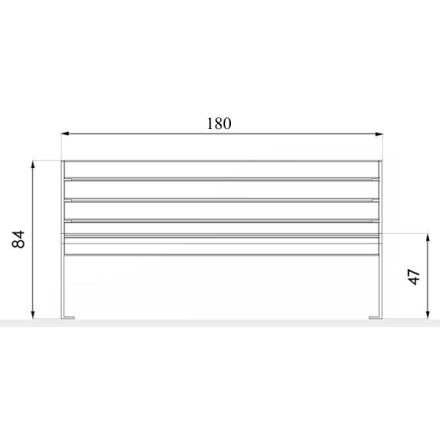 Уличная скамейка со спинкой Джаз 01.016.0