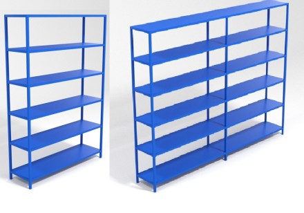 Стеллаж для спортивного инвентаря односторонний