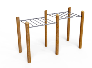 Воркаут комплекс ЭКО (двойной рукоход-лестница)