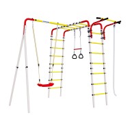       Дачный комплекс "Весёлая лужайка-2" + ПЛАСТИКОВЫЕ качели Romana R 103.25.04 (серый/жёлтый)