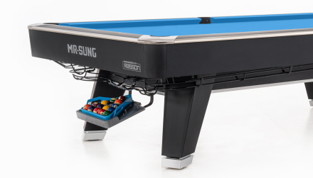 Стол / пул "Rasson Acurra" 9 ф (черный, сланец 25 мм) в комплекте с плитой, аксессуары + сукно Стол / пул "Rasson Acurra" 9 ф (черный, сланец 25 мм) в комплекте с плитой, аксессуары + сукно