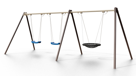 Качели двойные, каркас под "гнездо" и две сидушки