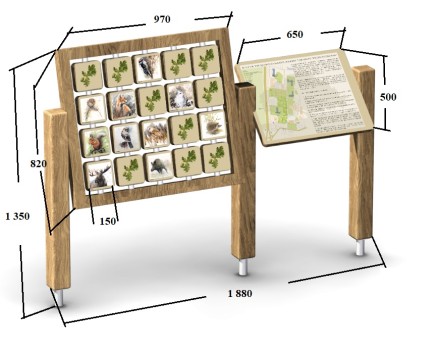 Информационный стенд с поворотными кубиками ИО-77