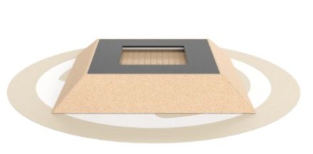 Квадратный батут на платформе 