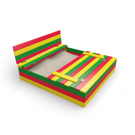 Песочница с крышкой Ладошки цветная