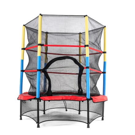 Батут DFC JUMP KIDS 55" красный с желто-синими стойками Батут DFC JUMP KIDS 55" красный с желто-синими стойками