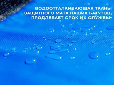 Батут с защитной сеткой PERFETTO SPORT 12 (диаметр 3,7 м, синий)