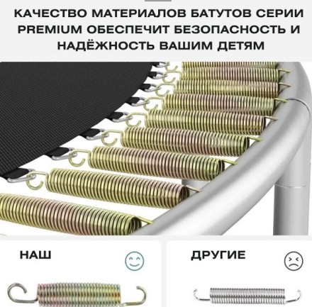 Батут с защитной сеткой PERFETTO SPORT 12 (диаметр 3,7 м, синий)