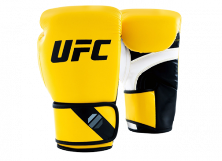 UFC Pro Fitness Перчатки тренировочные для спарринга желтые - 6 Oz