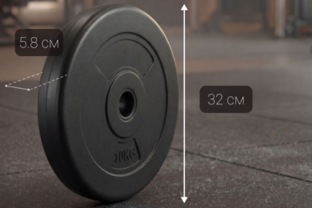 Диск 26 мм. пластиковый  10 кг VictoryFit VF-SPL26100