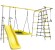 Дачный комплекс "Богатырь Плюс 2" + ЛОДКА качели Romana 103.12.06 (серый/жёлтый) 