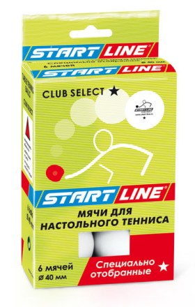 Мячи для настольного тенниса Start-line CLUB SELECT 1*, 6 мячей