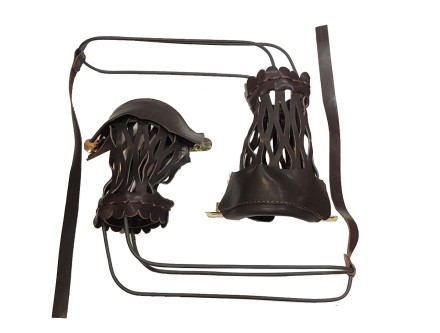 Комплект луз с выкатом RU-08, скоба - латунь (коричневая кожа), кожаный выкат Комплект луз с выкатом RU-08, скоба - латунь (коричневая кожа), кожаный выкат