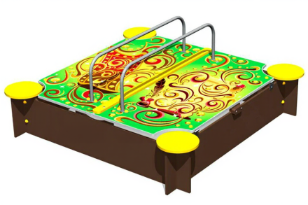 Песочница с крышкой узорная (у2) 