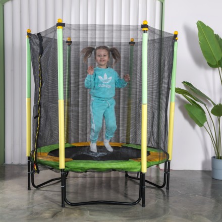 Батут DFC JUMP KIDS 55" зелено-желтый Батут DFC JUMP KIDS 55" зелено-желтый
