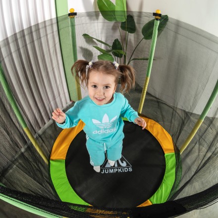 Батут DFC JUMP KIDS 55" зелено-желтый Батут DFC JUMP KIDS 55" зелено-желтый