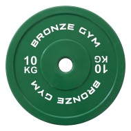 Диск олимпийский BRONZE GYM тяжелоатлетический зеленый 10 кг