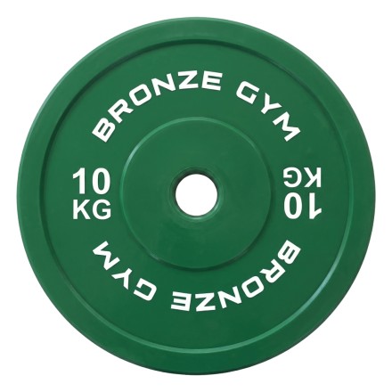 Диск олимпийский BRONZE GYM тяжелоатлетический зеленый 10 кг