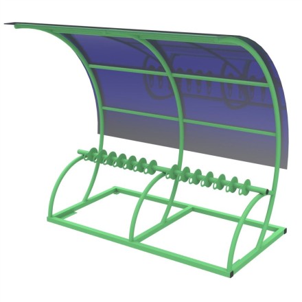 Парковка для самокатов Лотос с навесом на 14 мест