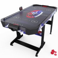 Игровой стол - аэрохоккей с подсветкой DFC Championship 53" 135 х 65 см, складной, черный Игровой стол - аэрохоккей с подсветкой DFC Championship 53" 135 х 65 см, складной, черный