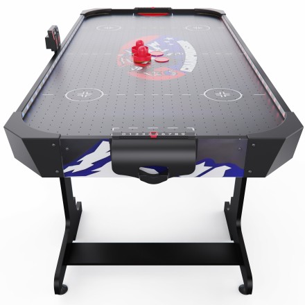 Игровой стол  -  аэрохоккей с подсветкой DFC Championship 53" 135 х 65 см, складной, черный
