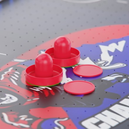 Игровой стол  -  аэрохоккей с подсветкой DFC Championship 53" 135 х 65 см, складной, черный